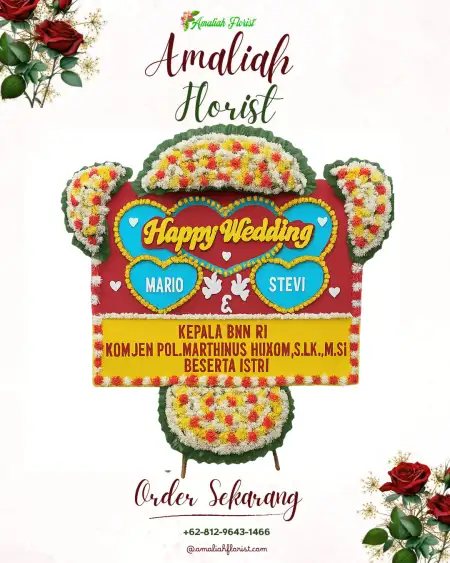 Papan Bunga Pernikahan Gedung Agung